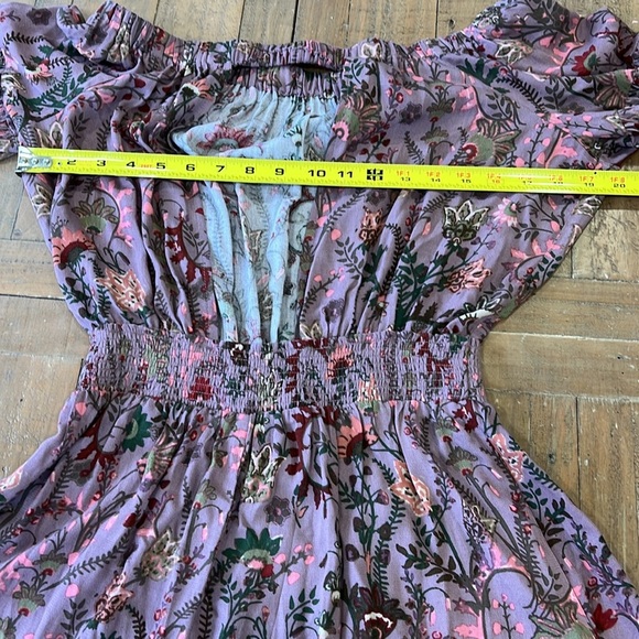 Free people pretty and free off the shoulder open back long sleeve short romper - Picture 10 of 12